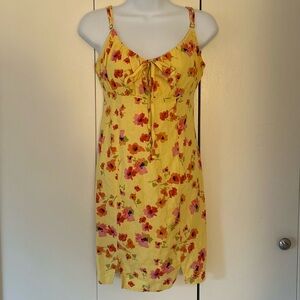 Wild Fable linen blend floral adjustable spaghetti strap mini sundress XS
